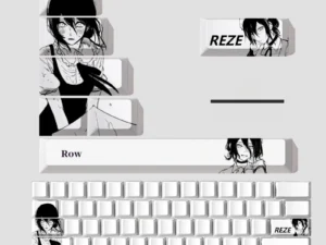 Reze Personality Keycaps Chainsaw Anime Theme Characters Keycaps Cherry High PBT Thermal Sublimation Mechanical Keyboard Keycaps