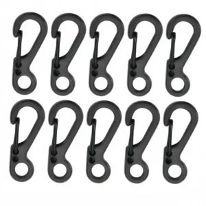10pc Mini Carabiner Clip Metal Spring Snap Hooks Paracord Lanyard Hanging Clips for Keychain Backpack Bottle Outdoor Accessories
