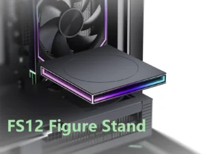 FS12 Uniform Lighting LED Light Base Stand Chassis for PC Case Fan Mount Display for Figurine Crystal Glass Art