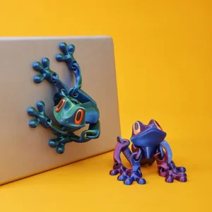 3D Printing Simulation Tree Frog Joint Movable Frog Ornaments Kitchen Home Decoration Office Animal Desk Toy Refrigerator Magnet