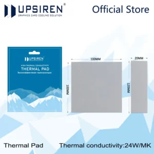 Upsiren 24W GPU CPU Heatsink Cooling Conductive Silicone Pad 100x100/120x20mm High Quality Original Authentic Thermal Pad