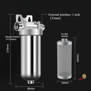 Pre filter household well water whole house household water purifier 304 stainless steel high flow backwashing water filter