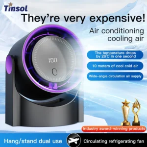TINSOL Multi-function electric fan air circulator, wireless portable home silent ventilator desktop wall ceiling fan, air cooler