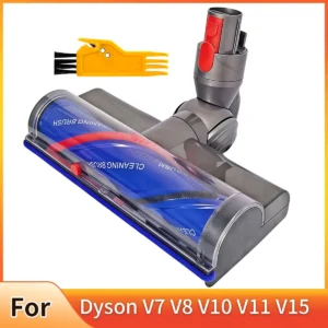 Tool brush and Floor Brush Head For Dyson V7 V8 V10 V11 V15 Vacuum Attachments With Green LED Dust Light， Quick-Release