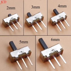 50Pcs SS12D00 Interruptor on-off mini Slide Switch 3pin 1P2T 2 Position High quality toggle switch Handle length:3MM/4MM/5MM/6MM