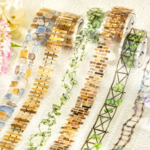 25mm*2m PET Tapes Garden Path DIY Scrapbooking Decor Photo Album Collage Junk Journal Materials Aesthetics Stickers