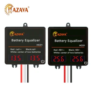 MAZAVA Battery Equalizer HC01 2 x 24V 2x12V Display Batteries 2S 24V 48V Active Voltage Lead Acid Li li-ion LiFePO4 Battery