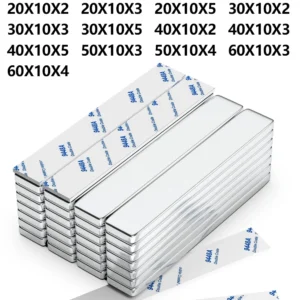 Super Powerful Magnet Neodymium With double-sided adhesive Magnet Block NdfeB N35 Strong Permanent Magnetic imanes Refrigerator