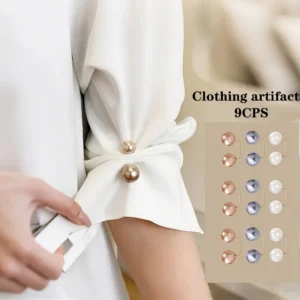 9pcs 3-Color Anti-Show Clothes Pin Waist Buttons Versatile Decorative Pins for Shirts Dresses Blouses Plastic, Pins for Clothes