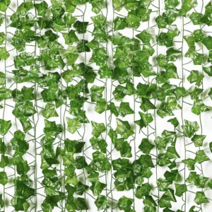 1Pc 200Cm Green Vine Silk Artificial Ivy Hanging Leaf Garland Plant Creeper Leaf Home Wedding Garden Bathroom Decoration