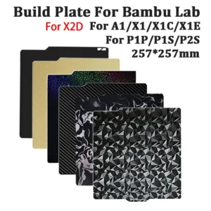 For Bambu lab X2D P2S X1 P1S Carbon Build Plate A1 PEI Sheet Textured Double Sided PEO PET Bed For Bambulab P1P X1C Build Plate