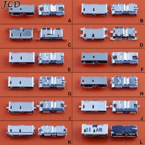 JCD 2Pieces 10pin Female Socket Micro USB 3.0 Charger Sockect Tail Connector Charging Port Mobile Hard Disk Interface 