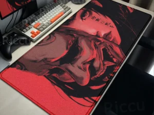 40x90cm Gaming Samurai Oni Mouse Pad Japan Mask Girl Deskmat Large Gamer Professional Premium Mousepad Speed Control Accessories