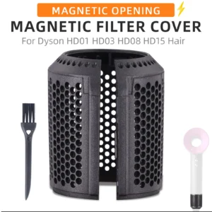 Replacement for Dyson Hair Dryer Outer Filter Cover HD01 HD03 HD08 HD15 Magnetic Suction Opening Dust Cover Buckle Accessories