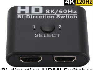 8K 60Hz HDMI Switch 4K 120Hz Bi-Direction 2 Ports HDMI Splitter Switch for Laptop PC Xbox PS3/4 TV Box to Monitor TV Projector