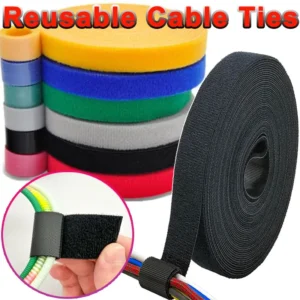 5Meter Reusable Fastening Tape Cable Ties Wrap Double-Sided Hook-and-Loop Cable Straps Management Tape 10/15/20/25/30/50mm Wide
