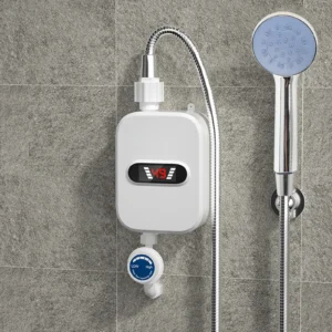 Small Instant Electric Water Heater LCD Temperature Display IPX4 Quick Heating Shower Water Heating Device Set