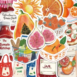 50pcs Vintage Painting Stickers Art Stickers Cartoon Graffiti Decal DIY Scrapbook Journal Luggage Skateboard Decorative Stickers