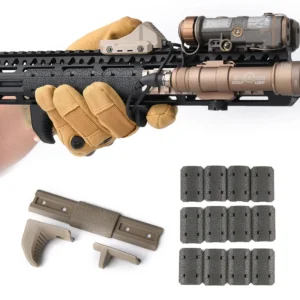 Tactical SureFire M300 Flashlight Kit with 5PCS BCM 5.5' Mlok Keymod Rail Cover Accessories Non-Slip Hand Stop Kit Covers 12PCS