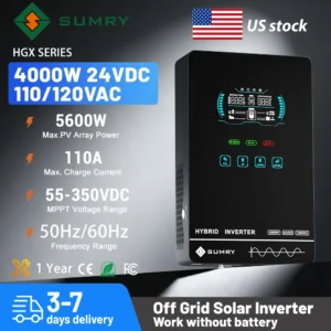 SUMRY Hybrid Solar Inverter 4000w 24V 140A Over-load Protection Pure Sine Wave Solar Inverter 5600W MPPT Solar Charger
