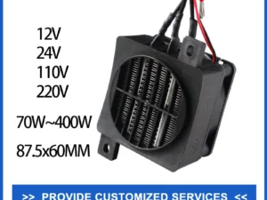 12V~220V 70W~400W PTC Heater Ceramic Constant Temperature Heater With Fan PTC Electric Heater Incubation Air Heating Element PTC