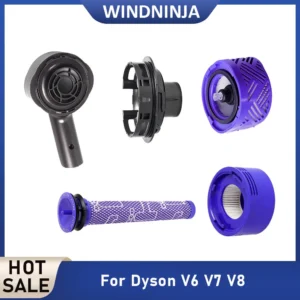HEPA Pre-Filters Post-Filter Kit For Dyson V6 V7 V8 Cordless Vacuum Cleaner Motor Host Back Cover Body Back Cover Filters Parts