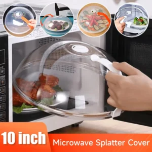 Microwave Splash Cover High Temperature Resistant Microwave Guard Lid Transparent Food Heating Cover Steam Kitchen Accessories