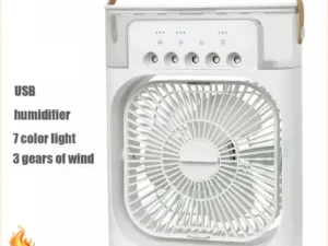 New 3 In 1 Portable Mini Air Cooler Fan Household Air Conditioner with LED Night Light & Humidifier for Home Office Office Home