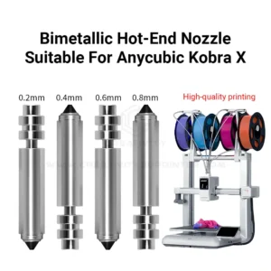 Kobra X Bimetallic Nozzle For Anycubic Hotend Print Head Assembly Kobra X Hotend Nozzles 3D Printer Accessories