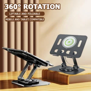360° Rotatable Tablet Stand Adjustable Foldable Desktop Stand Holder Compatible For 4.7-10 Inch Ipad Pro/Air/Min Tablet Phone