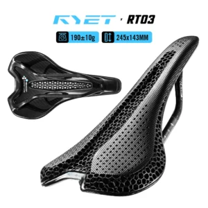RYET Carbon 3D Printed Saddle Ultralight 190g 7*9 Bike Seating For Men Women Triathlon Road MTB Mountain Gravel Cycling Parts