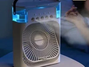 New 3 In 1 Portable Fan AIr Conditioner Household Mini Air Cooler LED Night Light Humidifier Air Adjustment Fan Office Home Fan