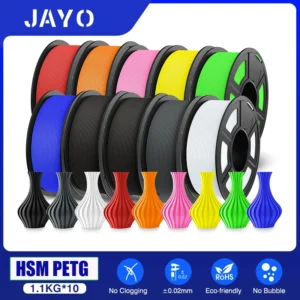 JAYO High Speed ​​Matte PETG Multiple Colors Mixed 10 Rolls Filament 175mm Non-toxic Bubble Free Smooth Suitable for 3D Printi