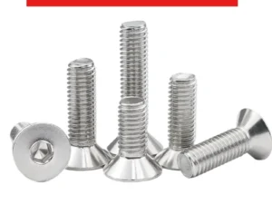 Nutrunner Flat Head Machine Screws M3 M4 Inner Hex 304 Stainless Steel Fasteners Bolts M3x4 M3x5 M3x6 M3x8 M3x10 Fhcs Strawberry