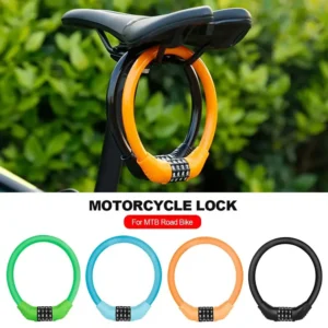 4 Digital Code Anti-Theft Bicycle Cable Lock Stainless Steel Security Locks Portable Combination Code Padlock