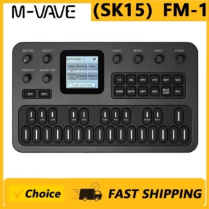 M-VAVE(SK15)FM-1 Synthesizer, Portable Handheld Sound Source, 128 Presets, Built-in Speaker, Battery Powered