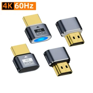 HDMI-compatible Dummy Plug Virtual Monitor EDID Display Emulator Adapter Support 4K@60Hz 1080@120Hz for Graphics Card BTC Mining