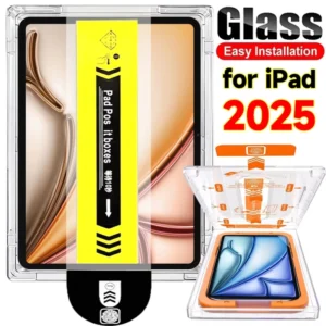 Easy Install Tempered Glass for iPad Pro 13 11 M4 M3 M2 for iPad Air Mini 6 7 For iPad 11th 2025 A16 Screen Protector Glass Film
