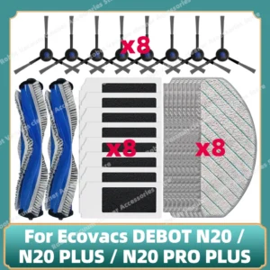 Compatible For ECOVACS DEBOT N20 / N20 PLUS / N20 PRO PLUS Main Side Brush Hepa Filter Mop Cloth Accessories Replacement Parts