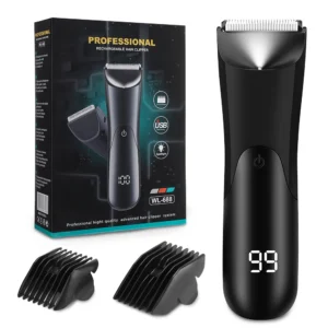 Professional Groin Body Hair Trimmer Ball Shaver for Men Body Grooming Clipper Rechargeable Ceramic Trimmer Bikini Epilator