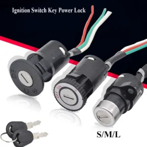 Ignition Switch E-Bike Key Power Lock Universal Electric Bicycle Switch Key Power Lock for Electric Bike Scooter Accessories