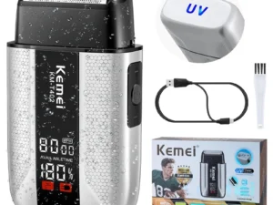 KEMEI T402 Professional Foil Shavers for Men IPX7 Waterproof Electric Razor for Men with LED Display  Double Electric Shaver