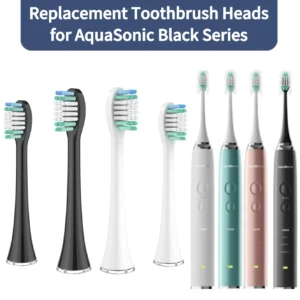 Replacement Toothbrush Heads for AquaSonic Black Series/Black Series Pro/Vibe Series ORCA AQUASONA Toothbrush Bristle Nozzle