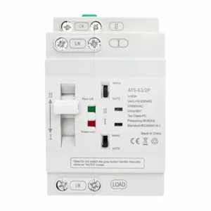 ATS 110V 220V PC Dual Power Automatic Transfer Switch 25A 40A 63A Household Power Transfer Switch 50/60Hz