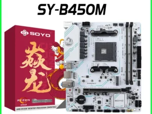 SOYO New AMD B450M Motherboard Dual-channel DDR4 Memory AM4 Motherboard PCI-E 3.0 NVME (supports Ryzen 1000-5000 5600 5600G CPU)