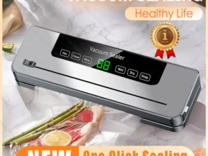 Electric Vacuum Sealer Built-in Cutter Kitchen Food Storage Seal Touch Button Dry/Wet Food Sealing Vacuum packaging machine