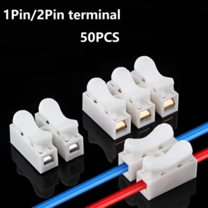 Quick Wire Connectors 1P 2P No Soldering Required Spring Clamp Cable Terminals Screwless Terminal Block for Electronics