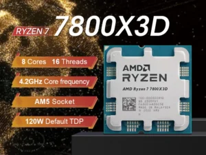 NEW AMD Ryzen 7 7800X3D 4.2GHz L3=96M Processor 120W 8-Core 16-Thread R7 7800X3D Socket AM5 5NM DDR5 but No Fan