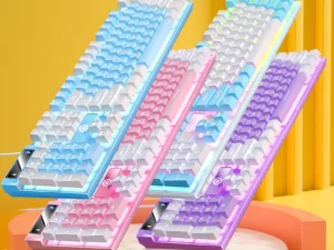 104 Keys Gaming Keyboard Wired Keyboard Color Matching Backlit Mechanical Feel Computer E-sports Peripherals for Desktop Laptop