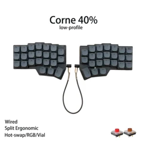 CHOC Corne Low Profile Split Mechanical Keyboard Wired Hot-swap Kaih Chocalate V1/V2 Switch Wired RGB VIAL Programmable